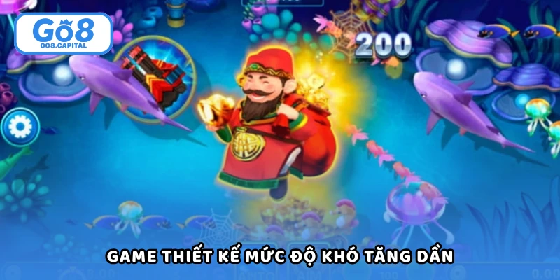 Game thiết kế mức độ khó tăng dần, thưởng cấp số nhân